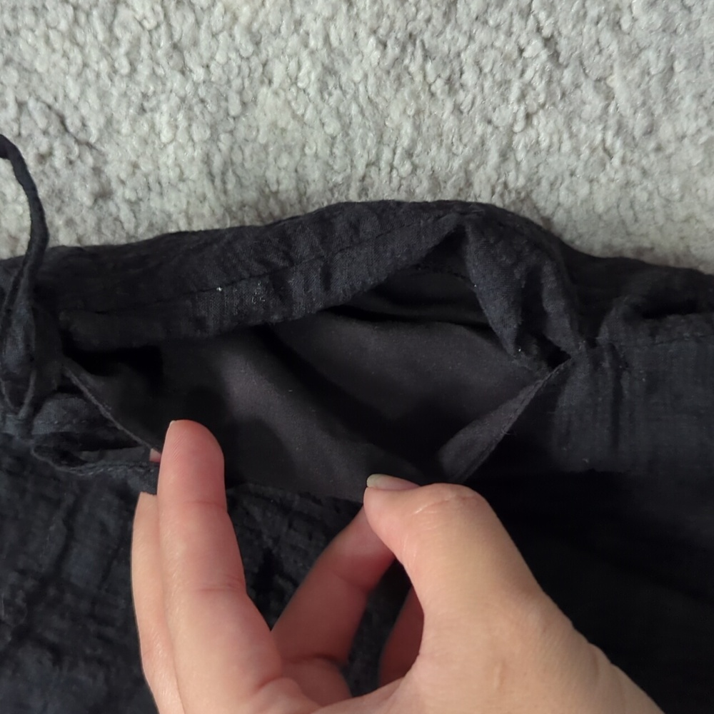 Frank & Oak Black Mini Textured Skirt - Picture 6 of 8